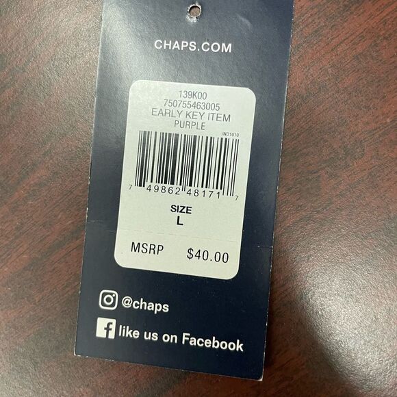 NWOT Chaps Purple Polo Shirt - Picture 5 of 6